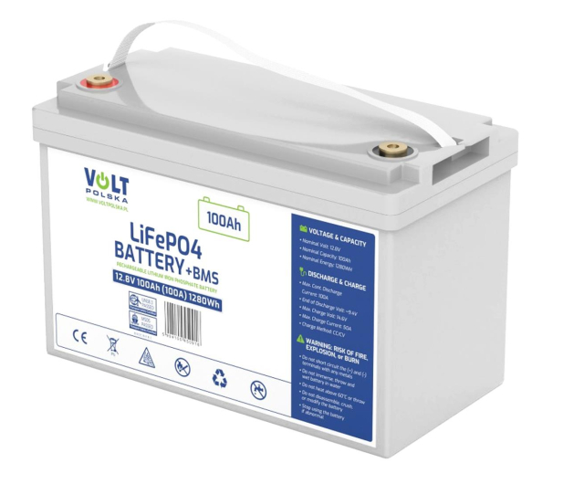 VOLT Akumulator LiFePO4 12.8V 100Ah BMS - 1081924 - zdjęcie